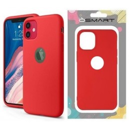 COVER PROTEZIONE APPLE IPHONE 12 - SOFT SILICONE ROSSO (CON FORO PER IL LOGO)