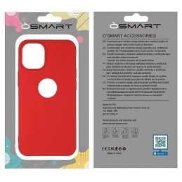 COVER PROTEZIONE APPLE IPHONE 12 - SOFT SILICONE ROSSO (CON FORO PER IL LOGO)