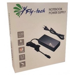 ALIMENTATORE NOTEBOOK 120W AUTOSETTANTE FLY TECH 12 CONNETTORI + USB