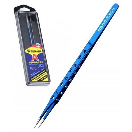 PINZETTA CON PUNTA DRITTA IN ACCIAO MECHANIC AAC14