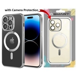 COVER PROTEZIONE APPLE IPHONE 11 - MAGSAFE TPU TRASPARENTE/SILVER (CON PROTEZIONE FOTOCAMERA)