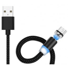 CAVO MAGNETICO CON LED HUAWEI SAMSUNG XIAOMI TYPE-C / USB 1MT NERO