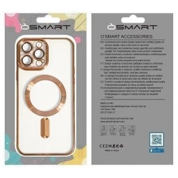 COVER PROTEZIONE APPLE IPHONE 11 PRO MAX - MAGSAFE TPU TRASPARENTE/GOLD (CON PROTEZIONE FOTOCAMERA)