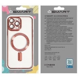 COVER PROTEZIONE APPLE IPHONE 11 PRO MAX - MAGSAFE TPU TRASPARENTE/ROSA GOLD (CON PROTEZIONE FOTOCAMERA)