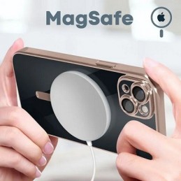 COVER PROTEZIONE APPLE IPHONE 11 PRO - MAGSAFE TPU TRASPARENTE/ROSA GOLD (CON PROTEZIONE FOTOCAMERA)