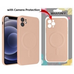 COVER PROTEZIONE APPLE IPHONE 11 PRO MAX - MAGSAFE SILICONE ROSA (CON PROTEZIONE FOTOCAMERA)