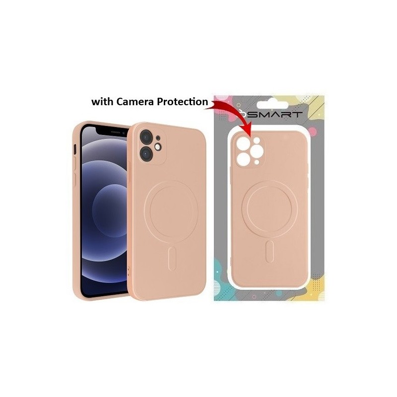 COVER PROTEZIONE APPLE IPHONE 11 PRO MAX - MAGSAFE SILICONE ROSA (CON PROTEZIONE FOTOCAMERA)