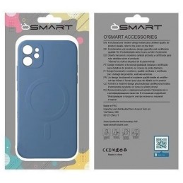 COVER PROTEZIONE APPLE IPHONE 11 PRO MAX - MAGSAFE SILICONE BLU (CON PROTEZIONE FOTOCAMERA)