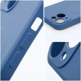 COVER PROTEZIONE APPLE IPHONE 11 PRO MAX - MAGSAFE SILICONE BLU (CON PROTEZIONE FOTOCAMERA)