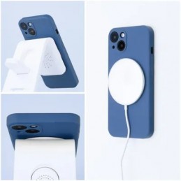 COVER PROTEZIONE APPLE IPHONE 11 PRO MAX - MAGSAFE SILICONE BLU (CON PROTEZIONE FOTOCAMERA)