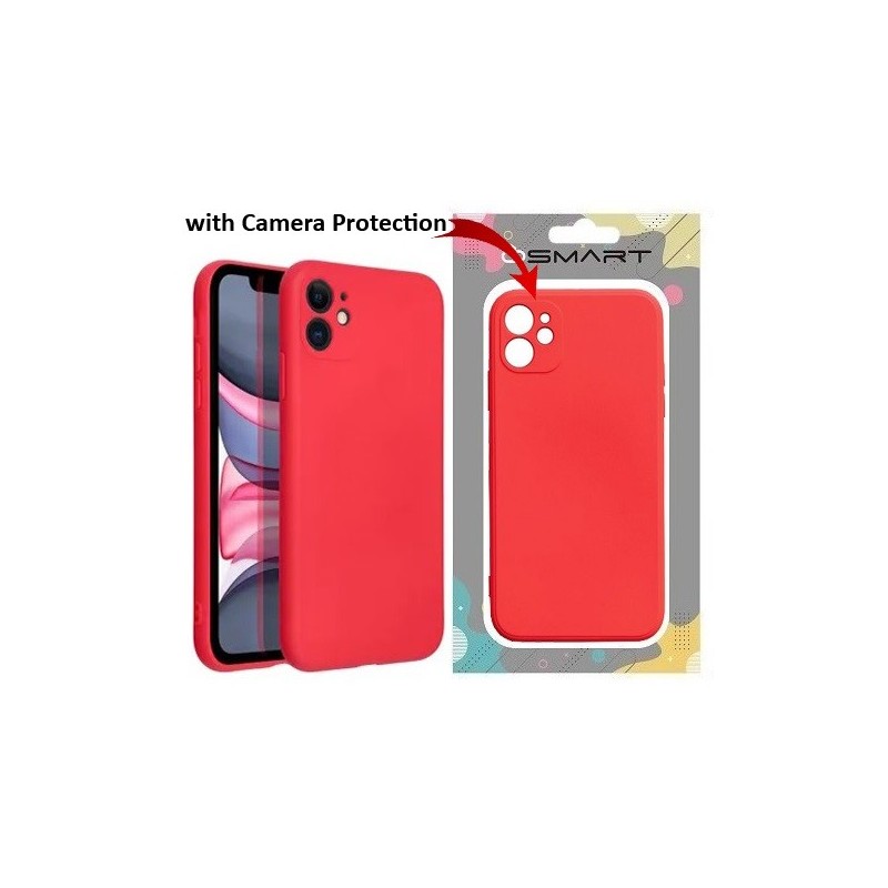 COVER PROTEZIONE APPLE IPHONE 11 PRO MAX - SILICONE ROSSO (CON PROTEZIONE FOTOCAMERA)