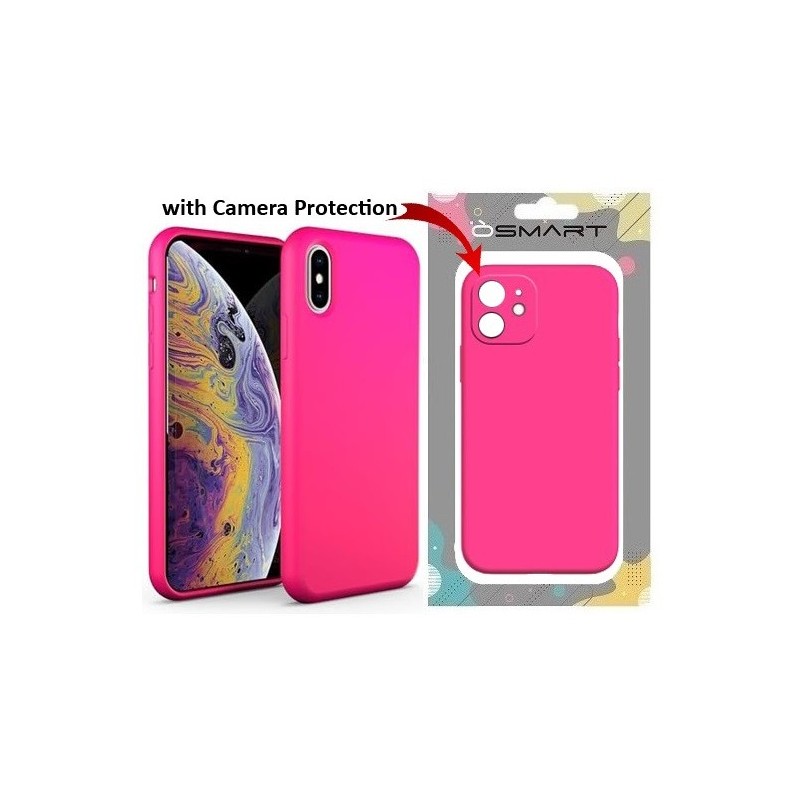 COVER PROTEZIONE APPLE IPHONE 11 PRO MAX - SILICONE FUCSIA (CON PROTEZIONE FOTOCAMERA)