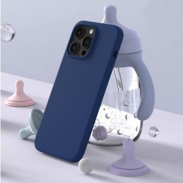 COVER PROTEZIONE APPLE IPHONE 11 PRO MAX - SILICONE DARK BLU