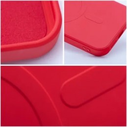 COVER PROTEZIONE APPLE IPHONE 11 PRO MAX - MAGSAFE SILICONE ROSSO (CON PROTEZIONE FOTOCAMERA)