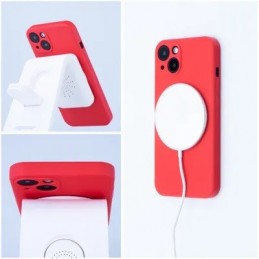 COVER PROTEZIONE APPLE IPHONE 11 PRO MAX - MAGSAFE SILICONE ROSSO (CON PROTEZIONE FOTOCAMERA)