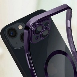 COVER PROTEZIONE APPLE IPHONE 11 PRO - MAGSAFE TPU TRASPARENTE/VIOLA (CON PROTEZIONE FOTOCAMERA)