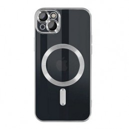 COVER PROTEZIONE APPLE IPHONE 11 PRO MAX - MAGSAFE TPU TRASPARENTE/SILVER (CON PROTEZIONE FOTOCAMERA)