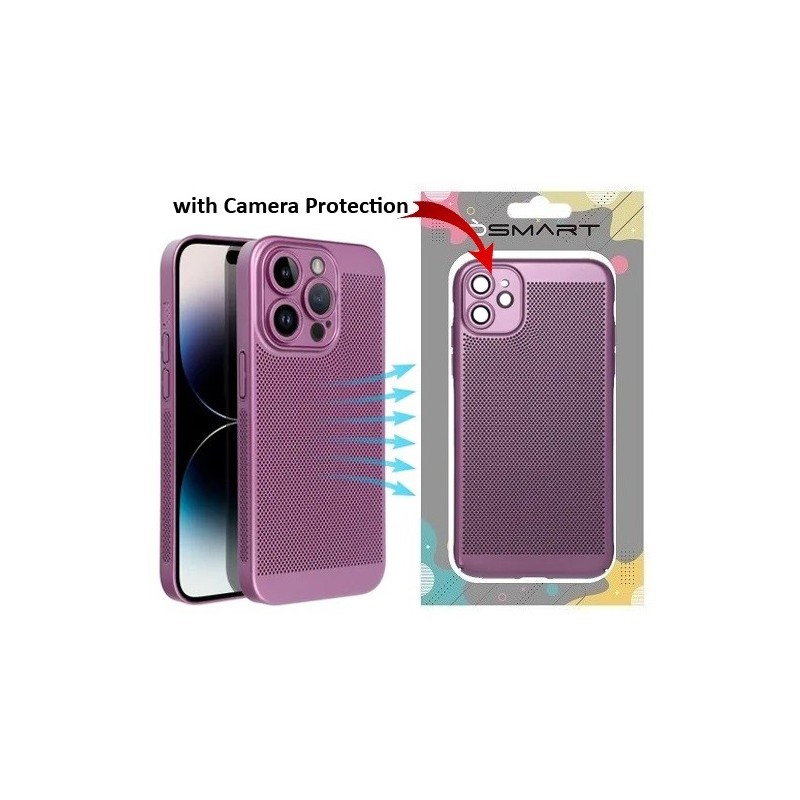 COVER PROTEZIONE APPLE IPHONE 11 PRO MAX - TRASPIRANTE TPU VIOLA (CON PROTEZIONE FOTOCAMERA)