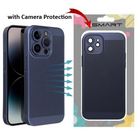 COVER PROTEZIONE APPLE IPHONE 11 PRO MAX - TRASPIRANTE TPU BLU (CON PROTEZIONE FOTOCAMERA)