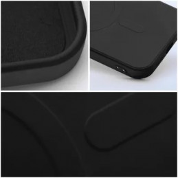 COVER PROTEZIONE APPLE IPHONE 12 - MAGSAFE SILICONE NERO (CON PROTEZIONE FOTOCAMERA)