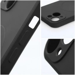 COVER PROTEZIONE APPLE IPHONE 12 - MAGSAFE SILICONE NERO (CON PROTEZIONE FOTOCAMERA)