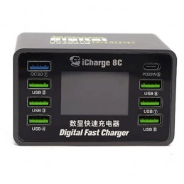 STAZIONE DI RICARICA 8 PORTE USB 50W MECHANIC iCHARGE 8C