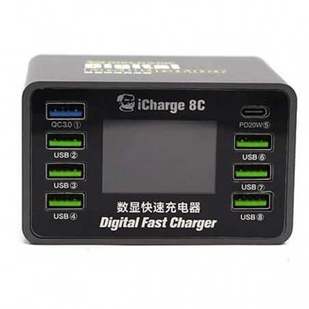 STAZIONE DI RICARICA 8 PORTE USB 50W MECHANIC iCHARGE 8C