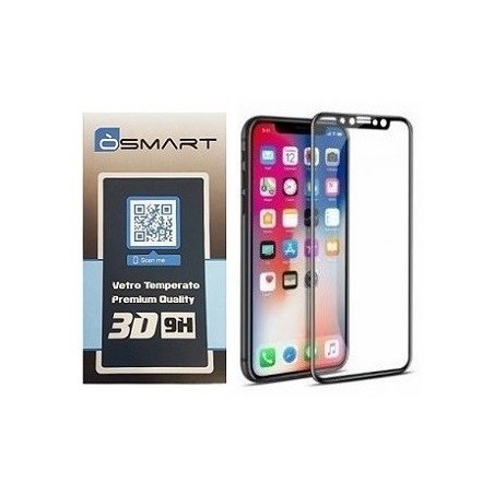 VETRO TEMPERATO APPLE IPHONE X / XS / 11 PRO - 3D BORDINO NERO