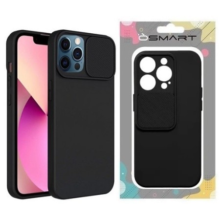 COVER PROTEZIONE APPLE IPHONE 15 - SLIDE SILICONE NERO