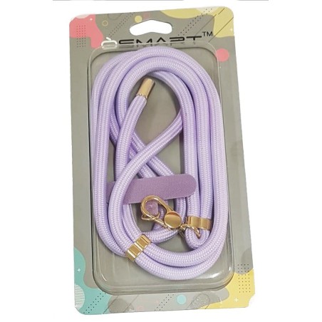 LACCETTO PORTACELLULARE DA COLLO PER SMARTPHONE CON LUNGHEZZA REGOLABILE - COLORE LIGHT VIOLA (UNIVERSALE)