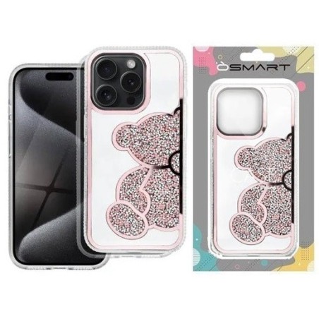 COVER PROTEZIONE APPLE IPHONE 16 PRO MAX - TPU ORSETTO ROSA