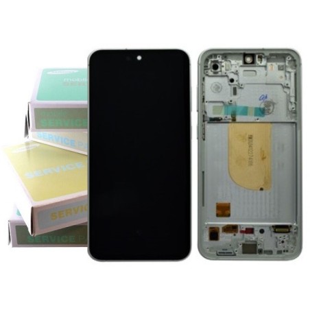 DISPLAY SAMSUNG GALAXY S23 FE SM-S711B BIANCO / ARANCIONE / BLU / CREMA / VIOLA / VERDE - WITH FRAME