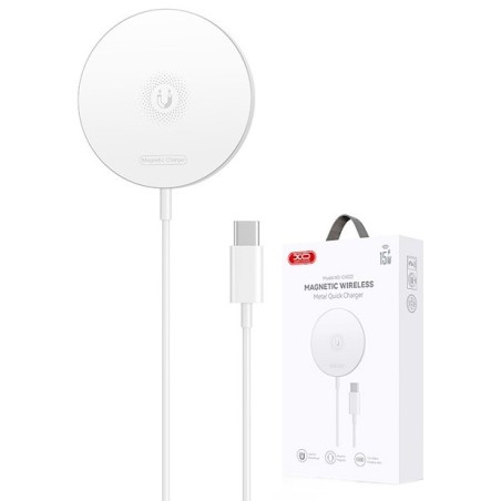 BASE DI RICARICA INDUTTIVA WIRELESS 15W COLORE BIANCO XO-CX022