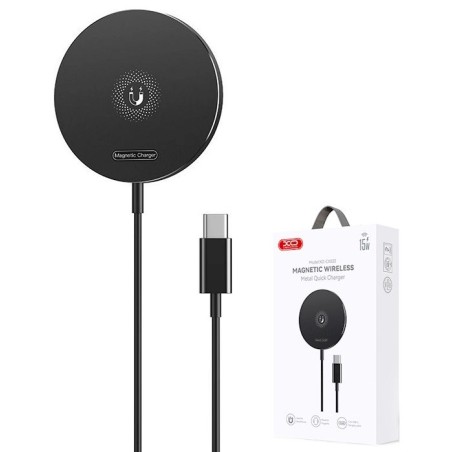 BASE DI RICARICA INDUTTIVA WIRELESS 15W COLORE NERO XO-CX022