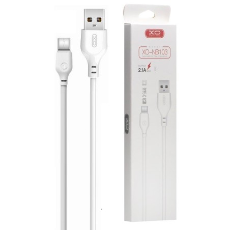 CAVO HUAWEI SAMSUNG XIAOMI TYPE-C / USB 2MT 2.1A BIANCO XO-NB103