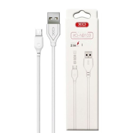 CAVO HUAWEI SAMSUNG XIAOMI MICRO USB / USB 1MT 2.1A BIANCO XO-NB103