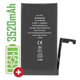 BATTERIA APPLE IPHONE 15 - MAGGIORATA 3520mAh