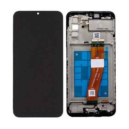 DISPLAY SAMSUNG GALAXY A02S SM-A025 NERO - WITH FRAME (VERSIONE NON EUROPEA)
