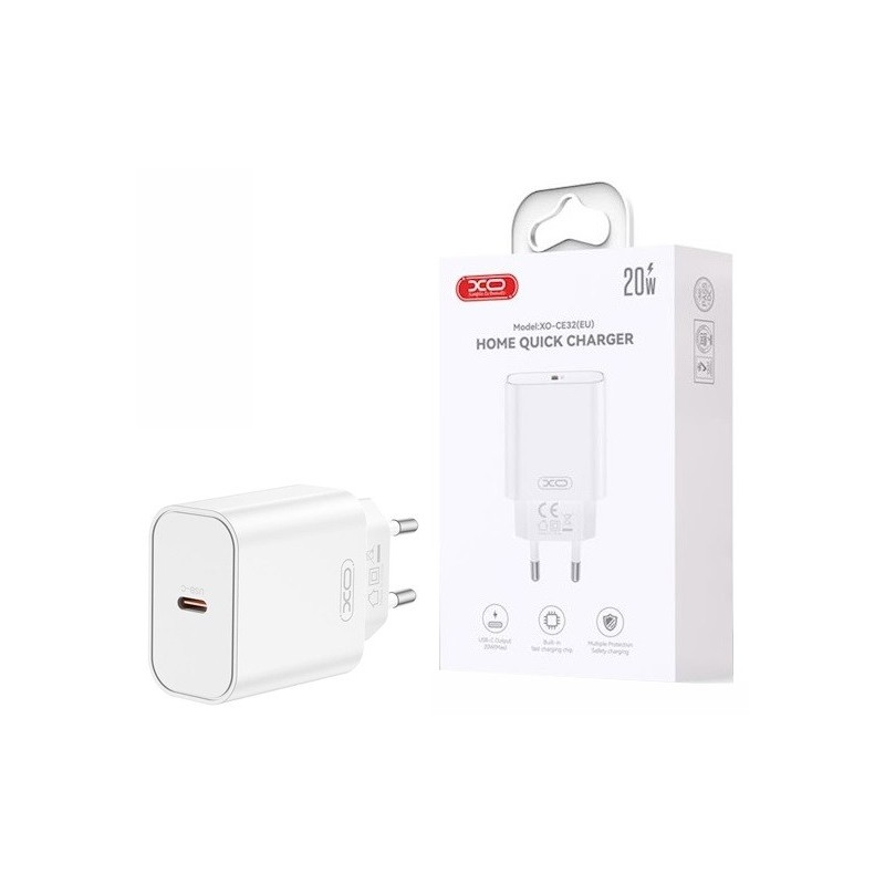 CARICABATTERIE TYPE-C FAST CHARGER 3A 20W BIANCO XO-CE32 CARICABATTERIE TYPE-C FAST CHARGER 3A 20W BIANCO XO-CE32