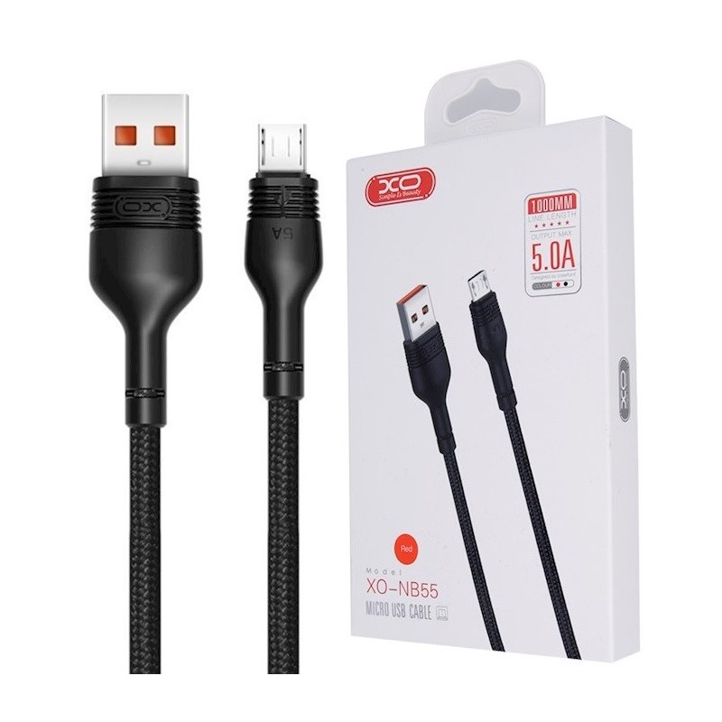 CAVO HUAWEI SAMSUNG XIAOMI MICRO USB / USB 1MT 5A NERO XO-NB55 CAVO HUAWEI SAMSUNG XIAOMI MICRO USB / USB 1MT 5A NERO XO-NB55