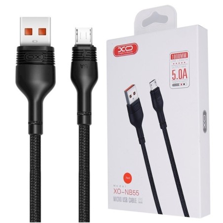 CAVO HUAWEI SAMSUNG XIAOMI MICRO USB / USB 1MT 5A NERO XO-NB55