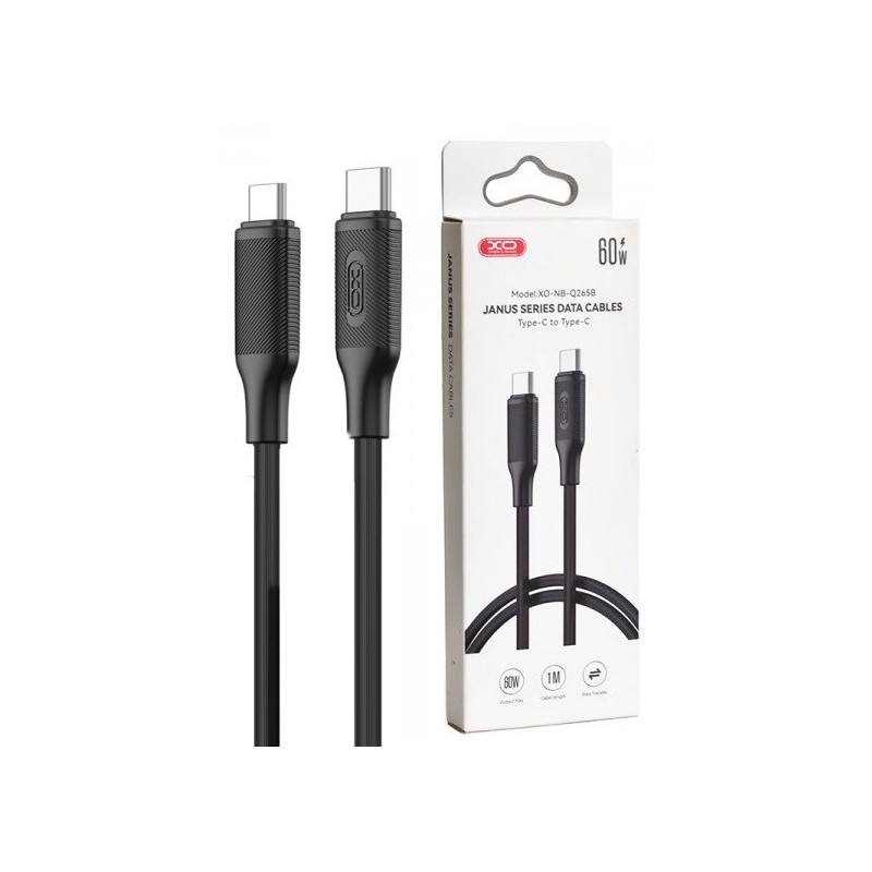 CAVO APPLE HUAWEI SAMSUNG XIAOMI TYPE-C / TYPE-C 1MT 60W NERO XO-NB-Q265B