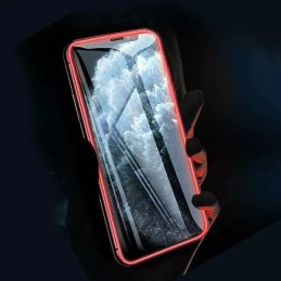 VETRO TEMPERATO APPLE IPHONE 7 / 8 / SE 2020 - CON BORDINO ROSSO FLUO