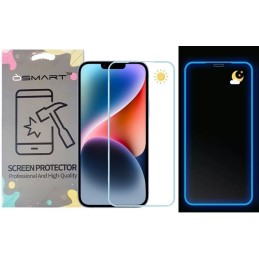 VETRO TEMPERATO APPLE IPHONE XR - CON BORDINO BLU FLUO
