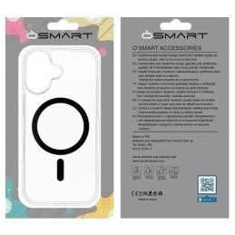 COVER PROTEZIONE APPLE IPHONE 14 - MAGSAFE TPU TRASPARENTE ANELLO NERO