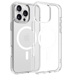 COVER PROTEZIONE APPLE IPHONE 11 PRO MAX - MAGSAFE TPU TRASPARENTE ANELLO BIANCO