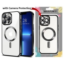 COVER PROTEZIONE APPLE IPHONE 16 PRO - MAGSAFE TPU TRASPARENTE/NERO (CON PROTEZIONE FOTOCAMERA)