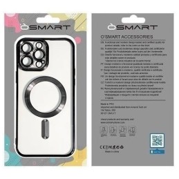 COVER PROTEZIONE APPLE IPHONE 16 PRO - MAGSAFE TPU TRASPARENTE/NERO (CON PROTEZIONE FOTOCAMERA)