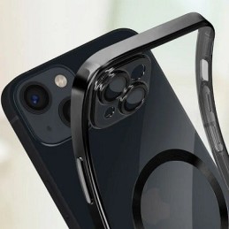 COVER PROTEZIONE APPLE IPHONE 16 PRO - MAGSAFE TPU TRASPARENTE/NERO (CON PROTEZIONE FOTOCAMERA)