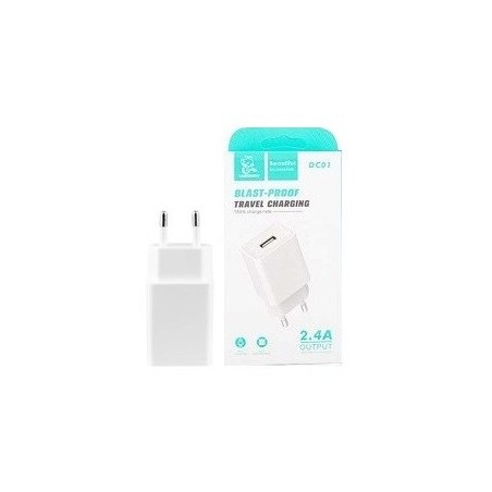CARICABATTERIE USB FAST CHARGER 2.4A 12W BIANCO VDENMENV DC01